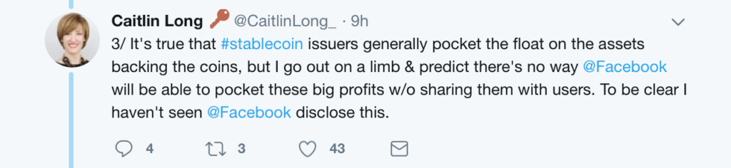 Caitlin Long tweet Facebook global coin