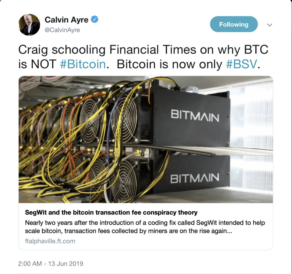 bitcoin sv, craig wright, bitcoin