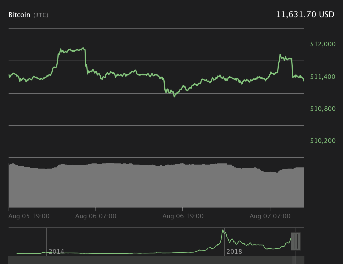 Bitcoin 24-hour price chart. Source: Coin360