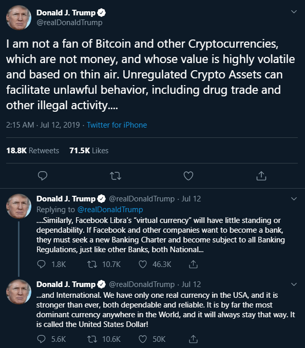 Trump Bitcoin tweet