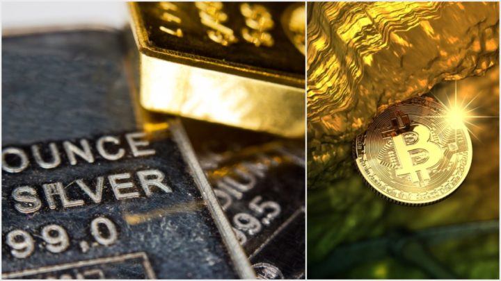 silver, gold, bitcoin