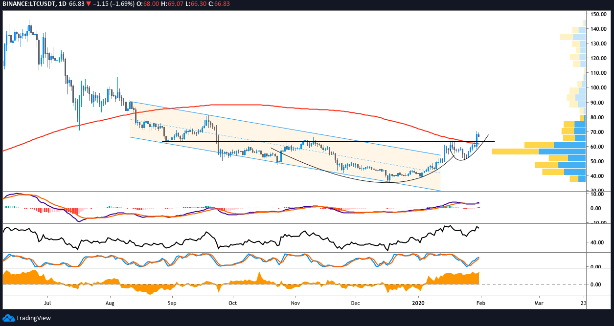 LTC USDT daily chart