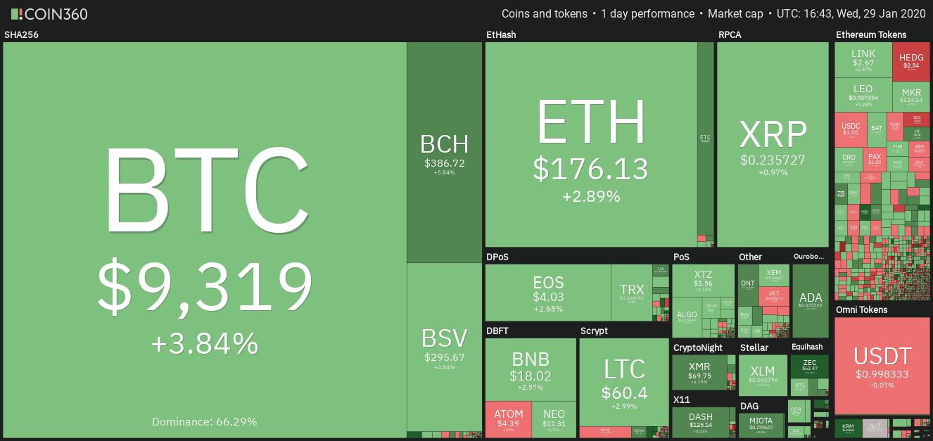 Daily cryptocurrency market performance