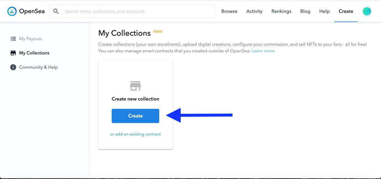 Creating an NFT collection on OpenSea