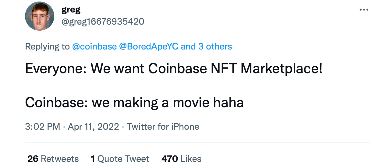 Coinbase Is Creating a Film Trilogy Featuring Bore Ape Yacht Club NFT Characters