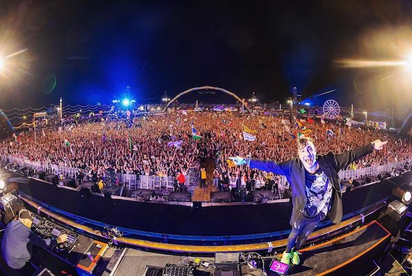 Justin Blau in front of a massive crowd at Electric Daisy Carnival