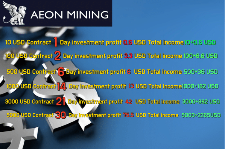 Cloud Mining: AEON MINING can help users earn ,000 a day - 3