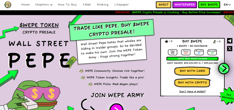 Wall Street Pepe presale