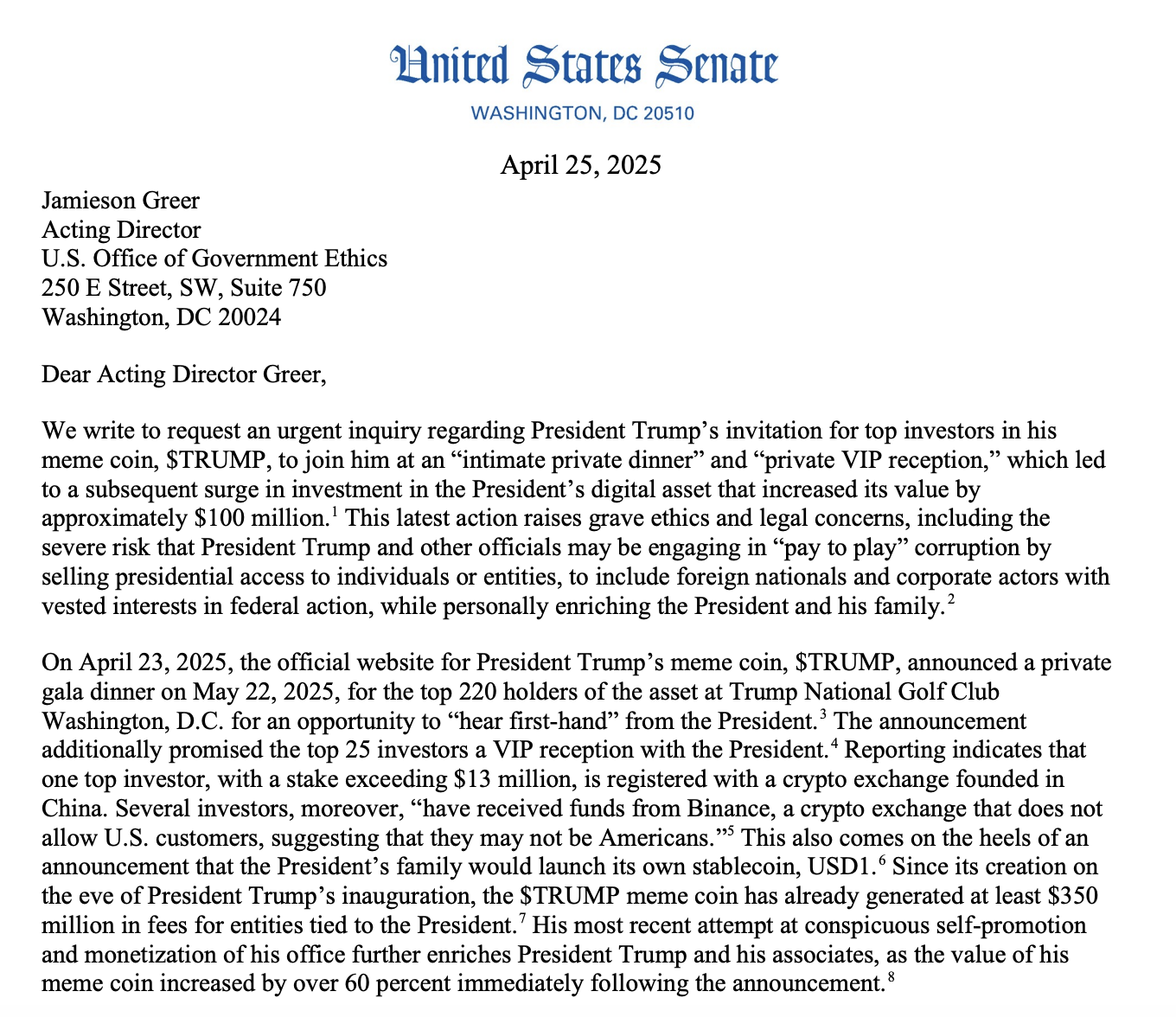 Donald Trump, Stablecoin, Features