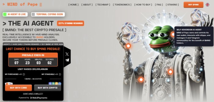 MIND of Pepe ($MIND) presale information.