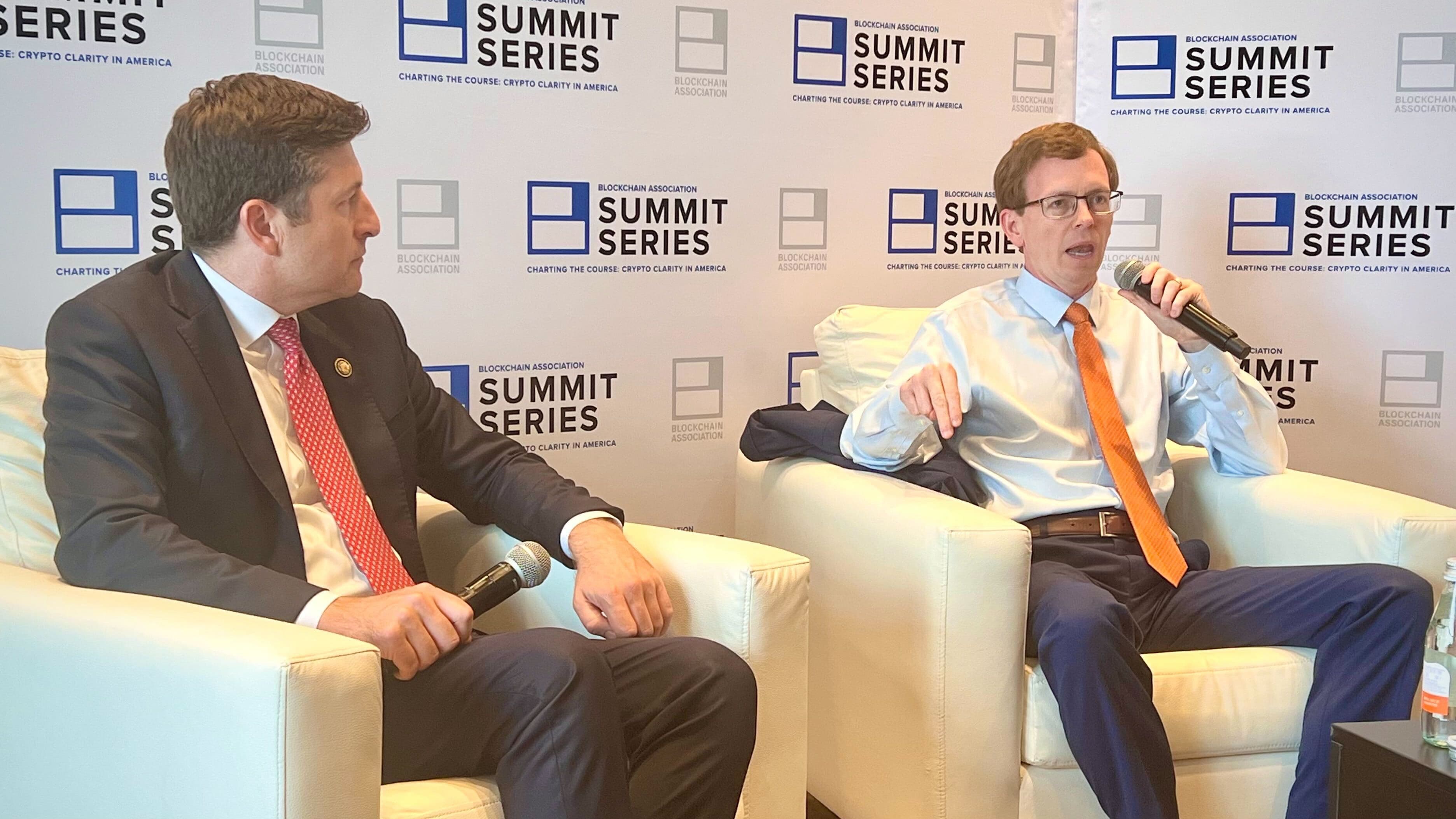 Reps. Bryan Steil and Dustry Johnson (Jesse Hamilton/CryptoX)