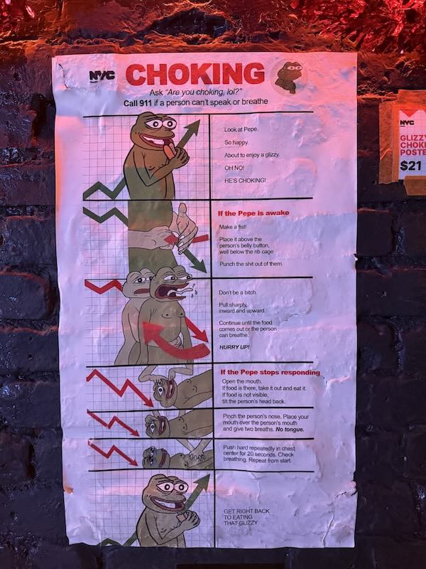Pepe the Frog choking instructions