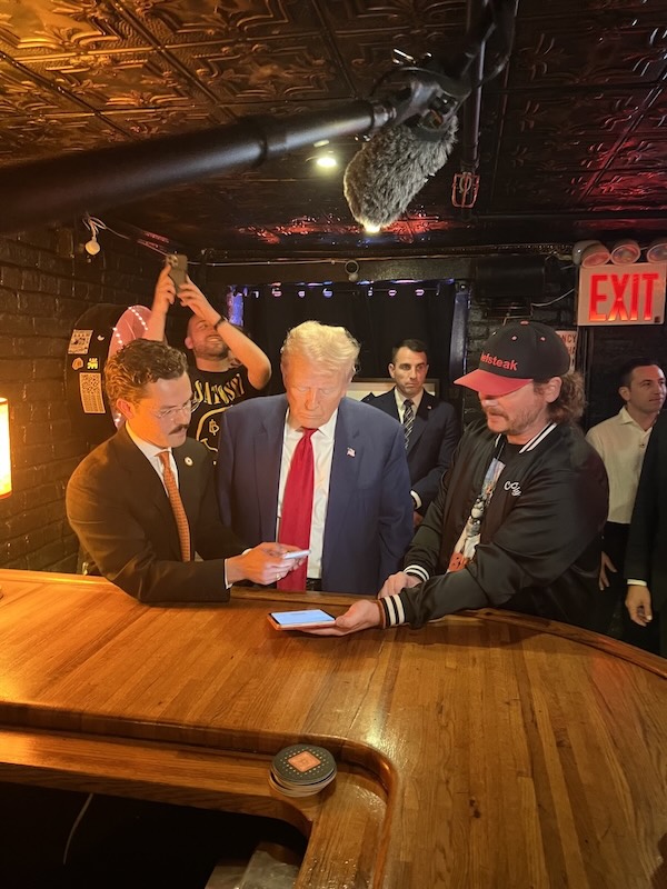Donald Trump at PubKey bar