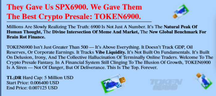 Token6900 best crypto presale