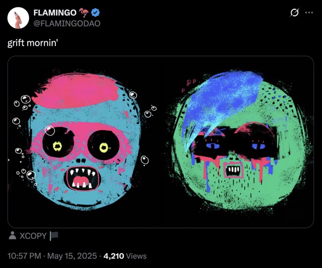 grift mornin' tweet by Flamingo DAO
