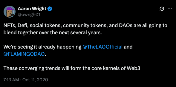 Aaron Wright tweet - October 2020