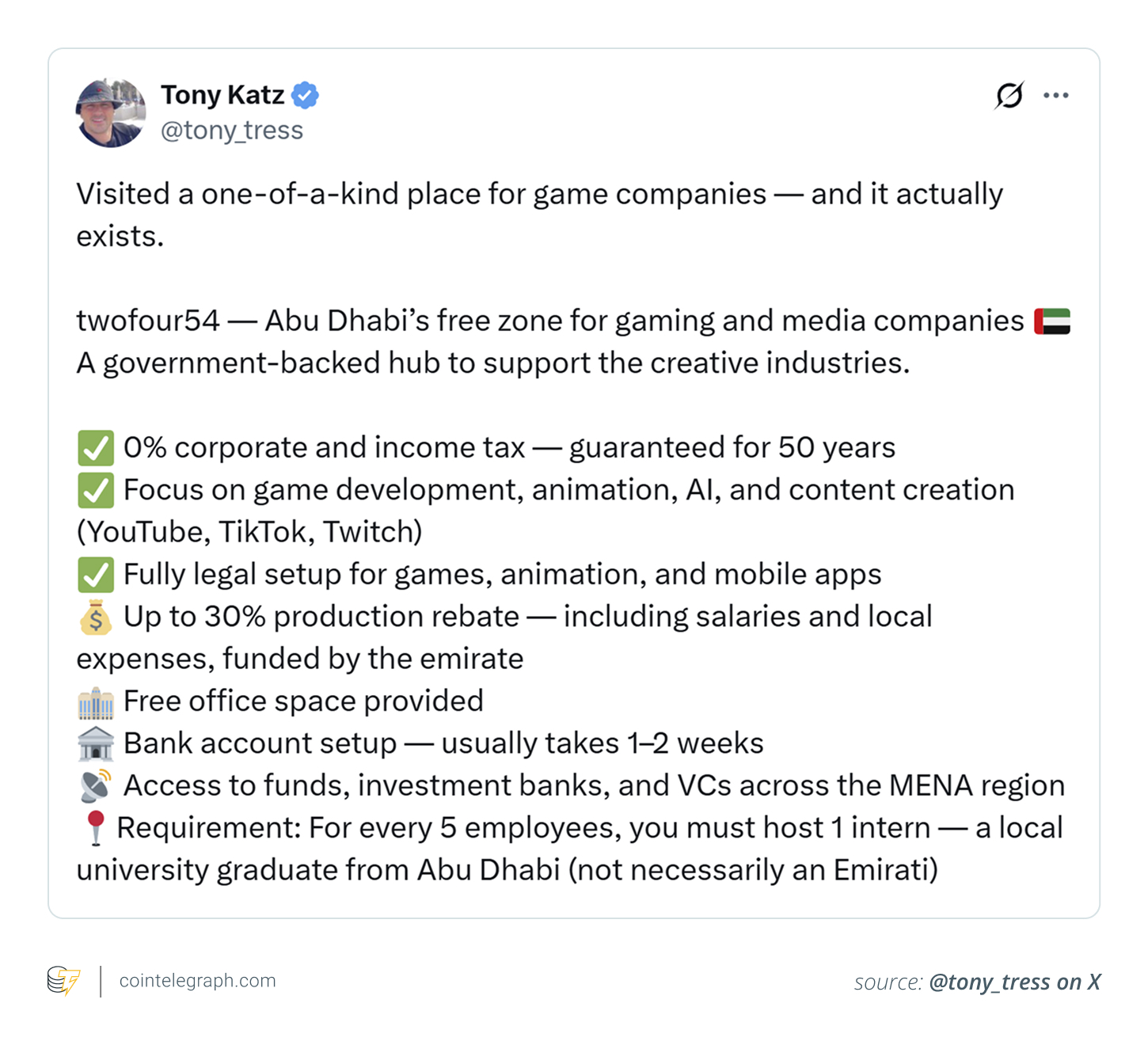 Tony Katz on Abu Dhabi's free zone advantages Tony Katz on Abu Dhabi's free zone advantages