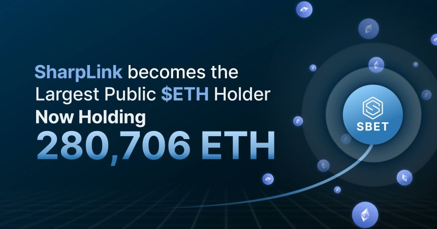 Sharplink becomes the Largest Public ETH holder | Source: Sharplink Gaming
