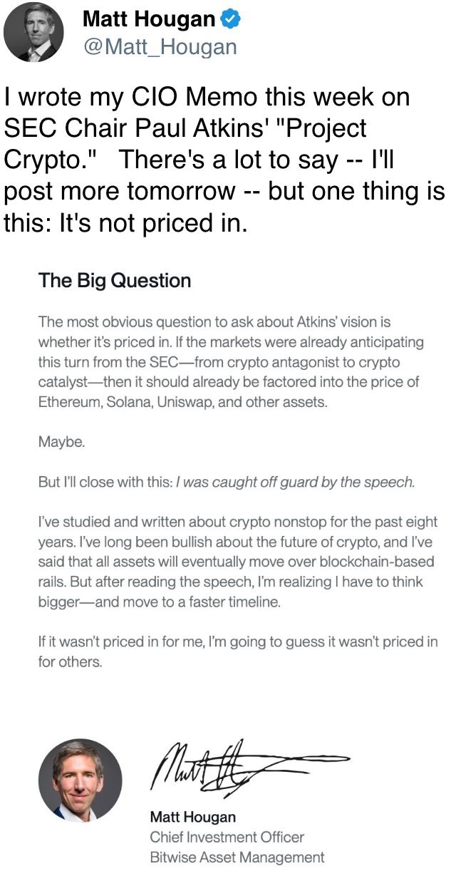 It's not priced in. It's not priced in.