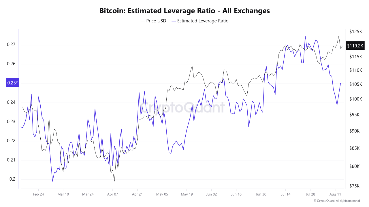 Bitcoin Estimated Leverage Ratio (ELR).