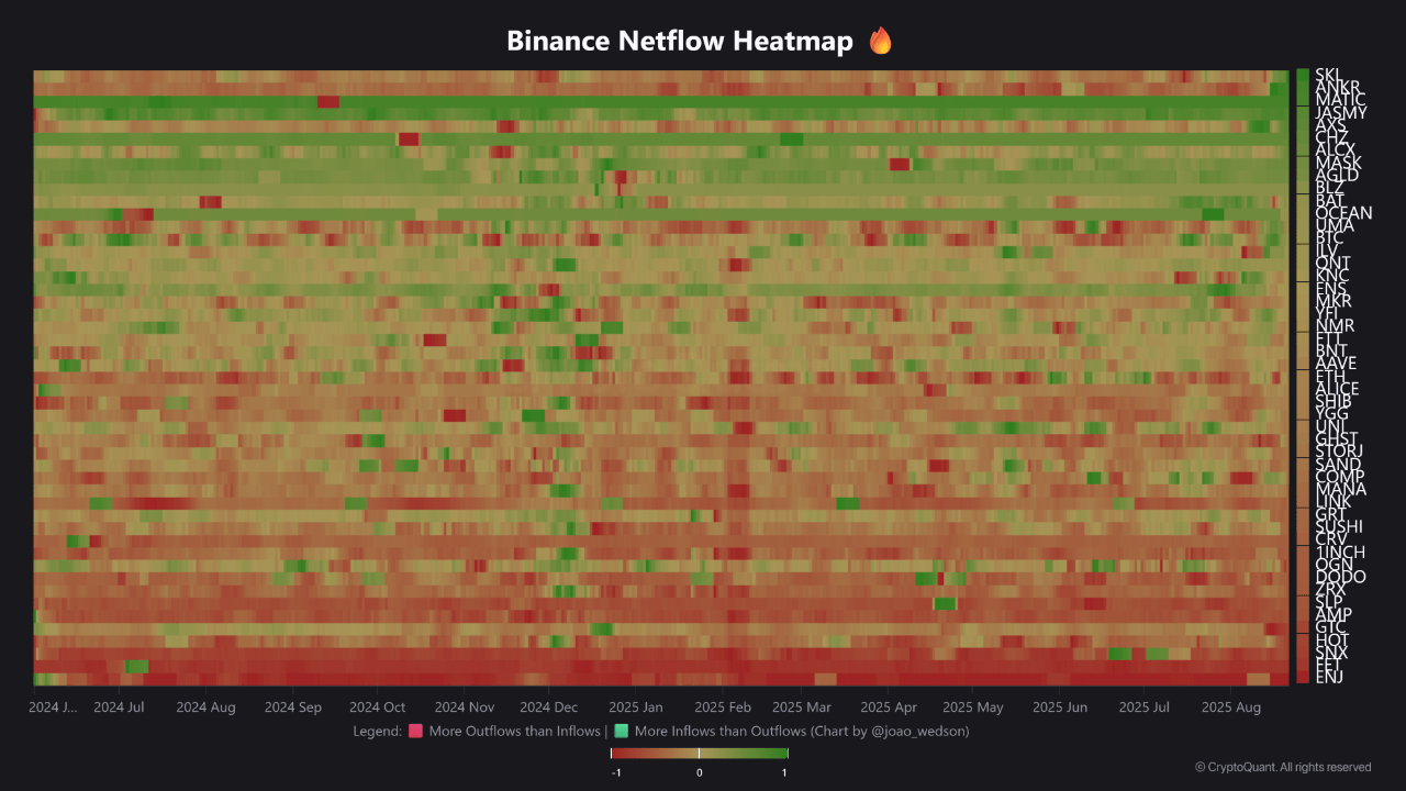 Binance exchange netflow data