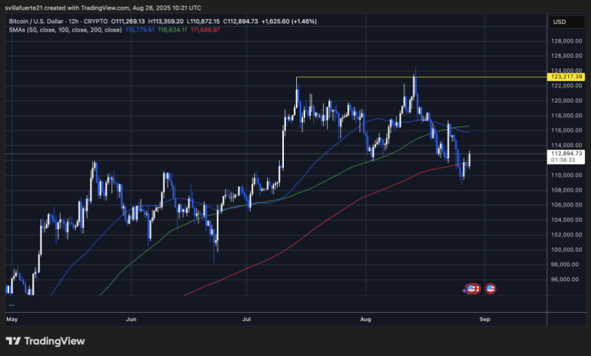 BTC testing critical levels | Source: BTCUSDTchart on TradingView