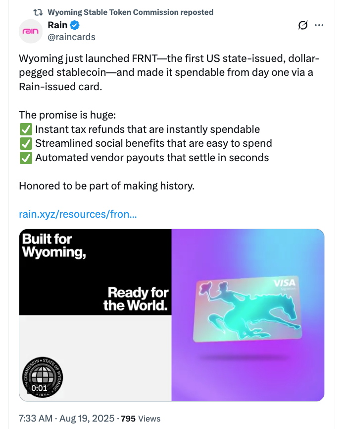 Cryptocurrencies, Government, United States, Wyoming, Stablecoin, Policy