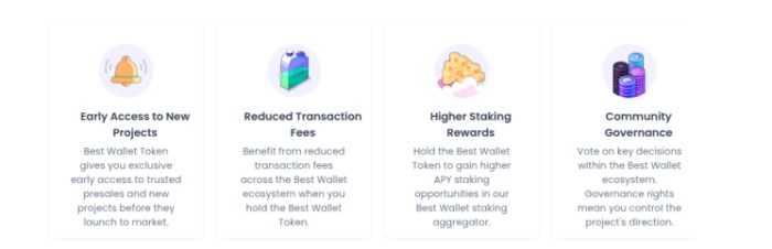 A list of benefits from using $BEST inside the Best Wallet ecosystem