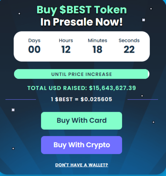 Best Wallet Token presale.