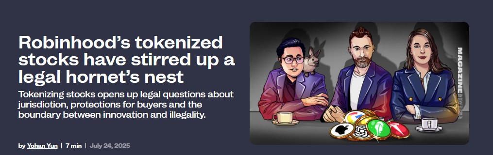 Law and stock tokenization