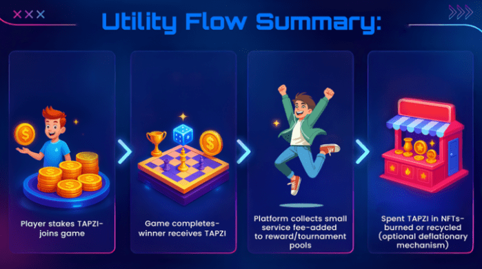 Utility flow summary with $TAPZI.