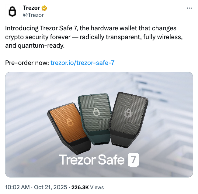 Trezor, Ledger, Hardware Wallet, Quantum Computing, Self Custody, Companies