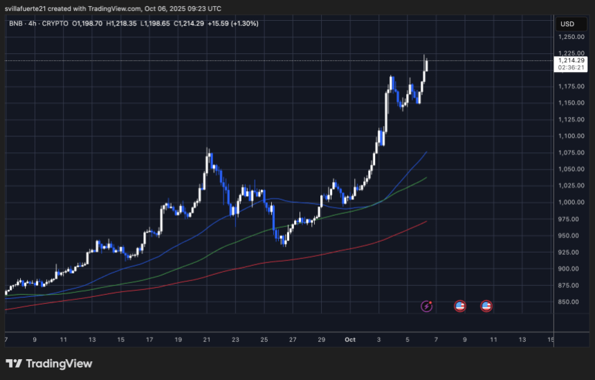 Price Testing uncharted territory | Source: BNBUSDT chart on TradingView