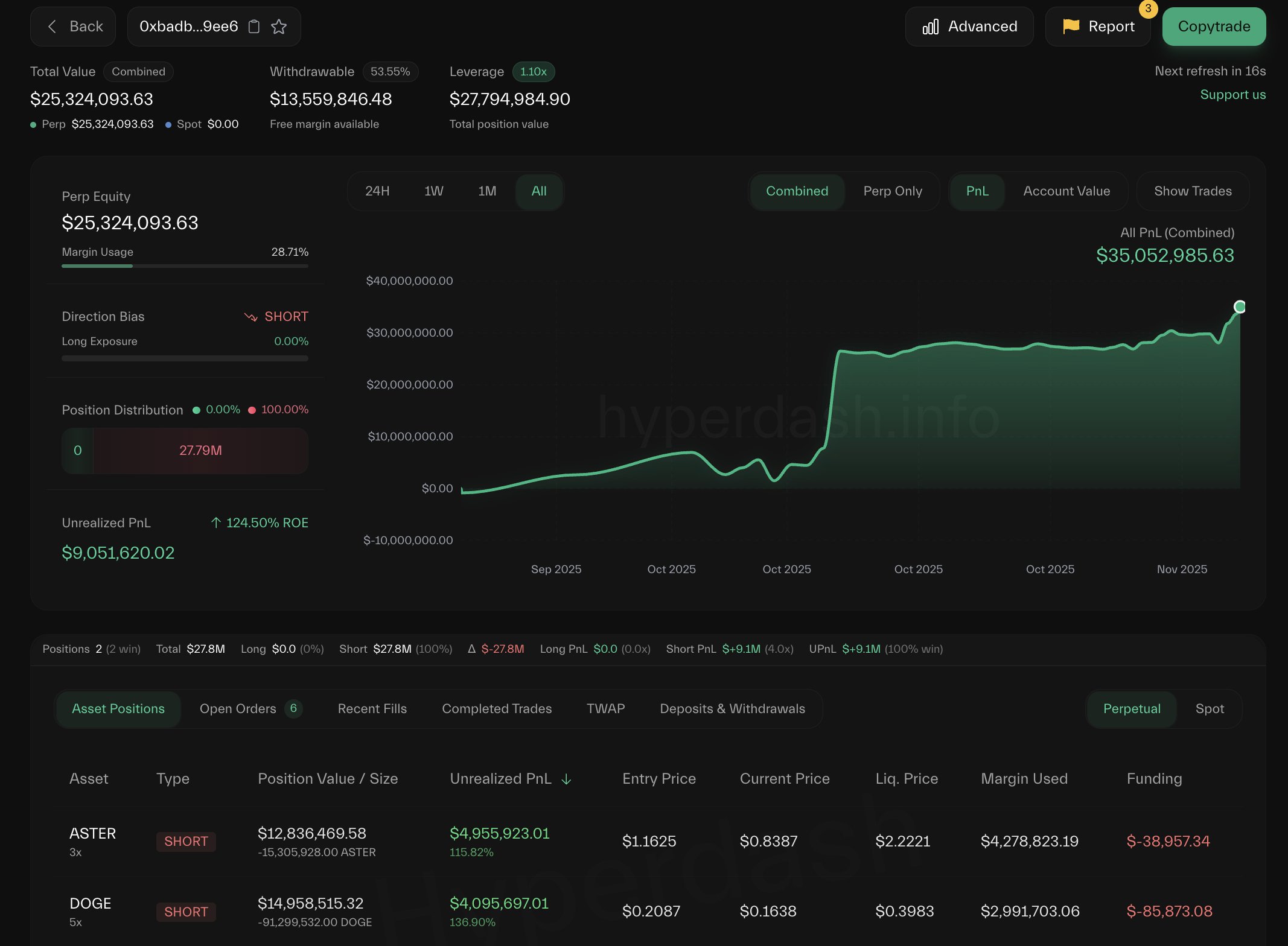 Anti-CZ Whale Short Positions | Source: Hyperdash