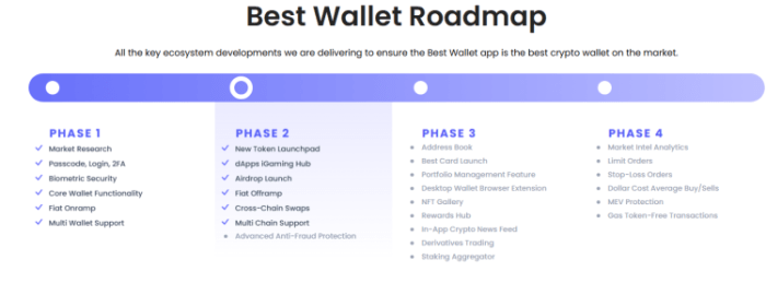 Best Walletโs features as detailed in the roadmap.