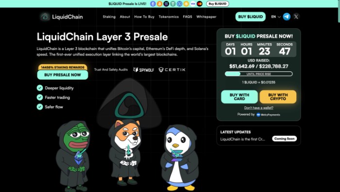 LiquidChain Presale Page