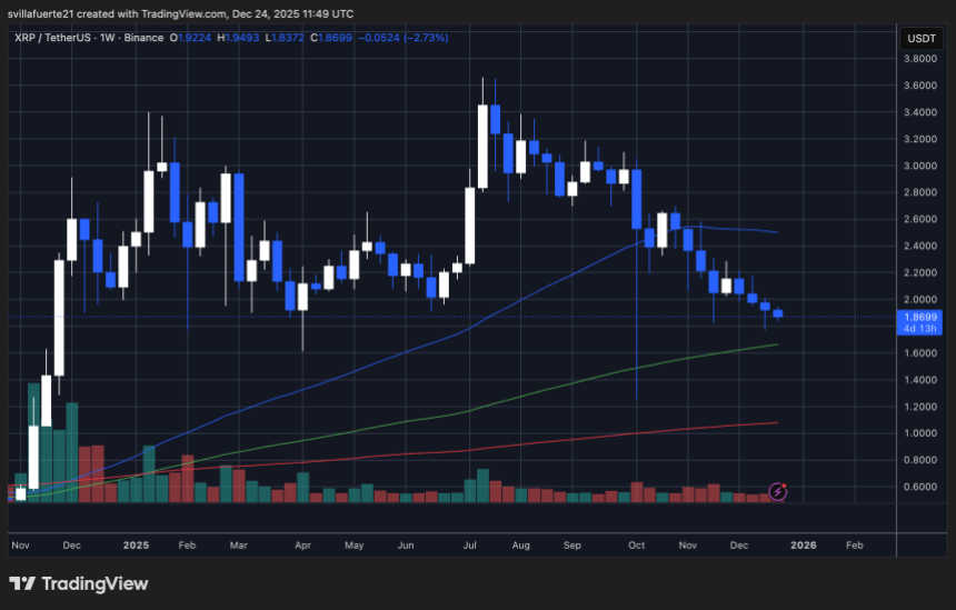 XRP testing critical support | Source: XRPUSDT chart on TradingView