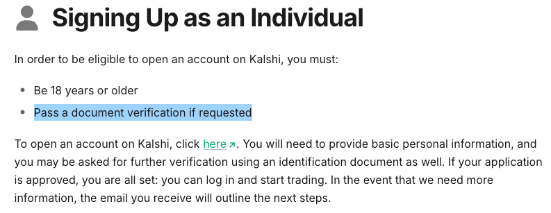 Government, KYC, Trading, Polymarket, Kalshi, Prediction Markets