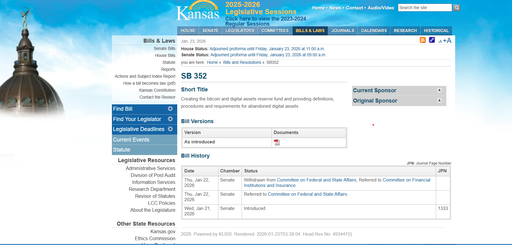 Cryptocurrencies, Bitcoin Regulation, Legislation, United States, Bitcoin Reserve