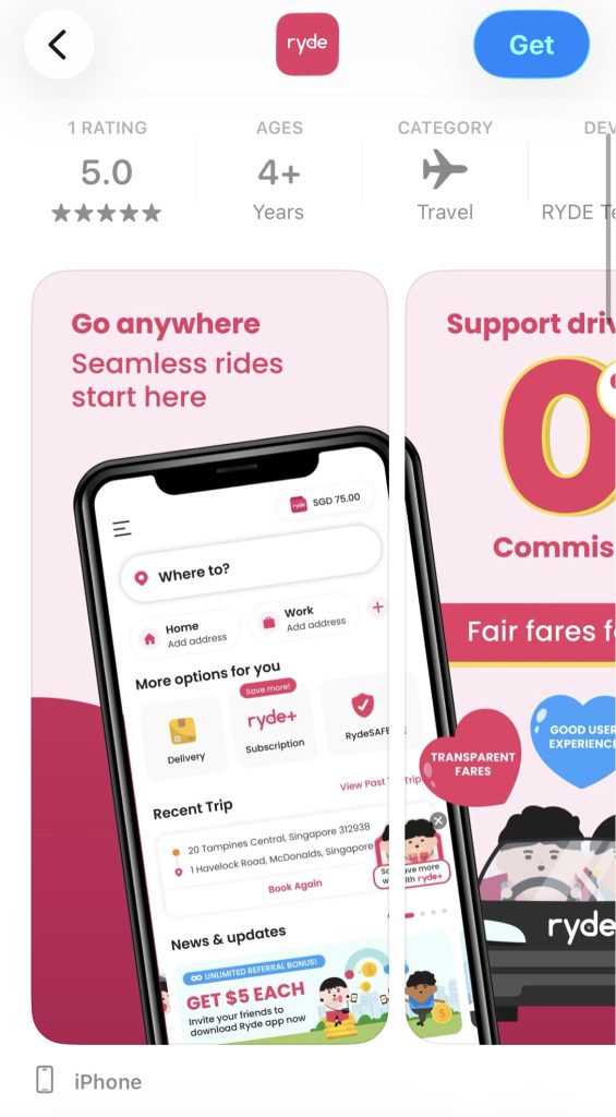 Ryde Singapore crypto treasury