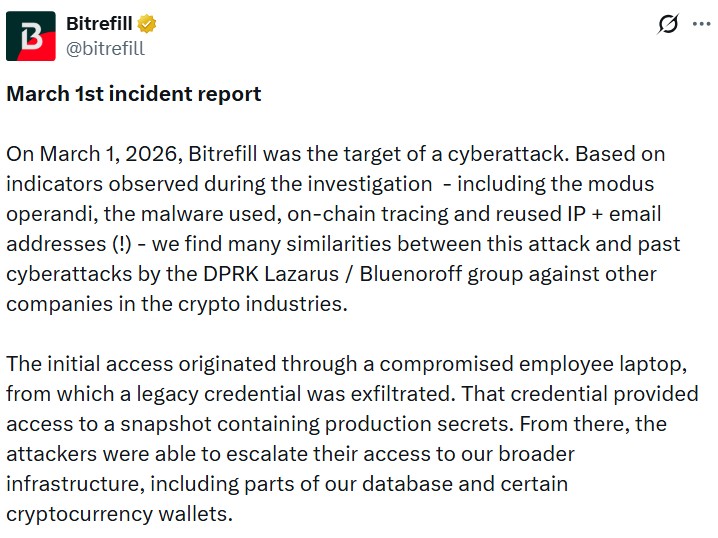 Bitrefill Lazarus exploit