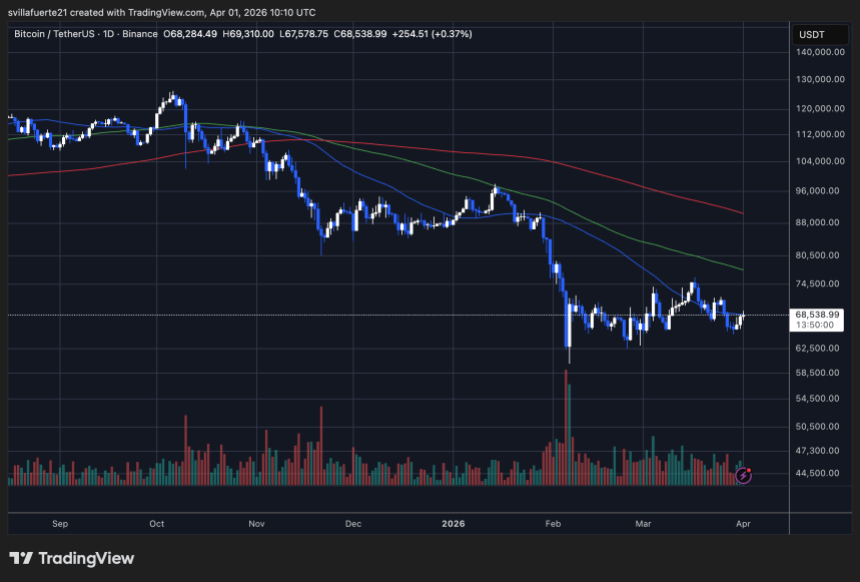 BTC testing critical price level | Source: BTCUSDT chart on TradingView