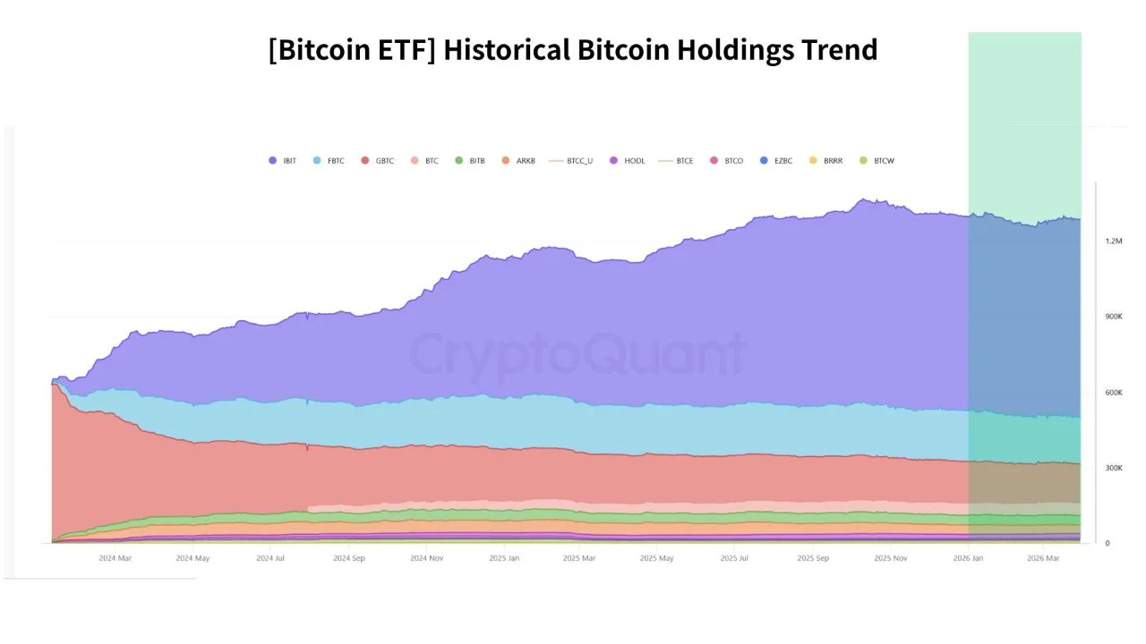 Bitcoin ETF Historical Bitcoin Holdings Trend | Source: CryptoQuant