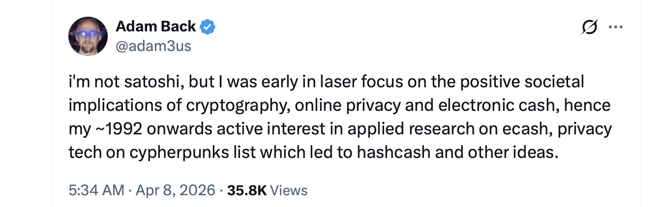 NYT Claims Bitcoin Creator Satoshi Nakamoto Is British Cryptographer Adam Back NYT Claims Bitcoin Creator Satoshi Nakamoto Is British Cryptographer Adam Back
