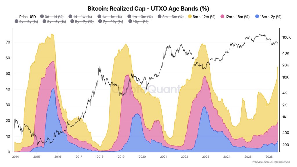 Bitcoin Realized Cap - UTXO Age Bands