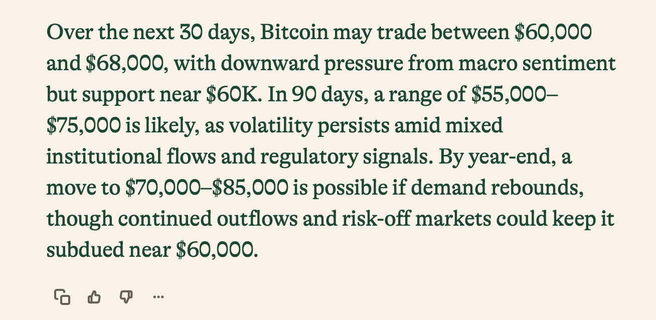 14 AI Models Including Claude, ChatGPT and Grok Predict Bitcoin’s Price Outlook PI AI screenshot.